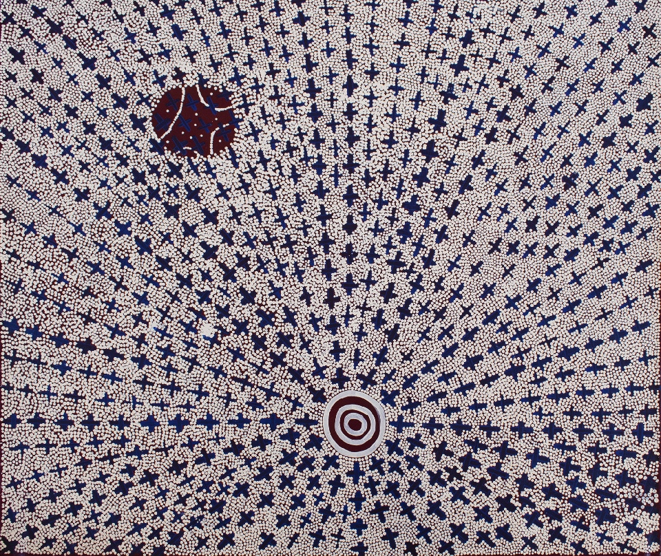 Ngatijirri Jukurrpa (Budgerigar Dreaming) - VNJWU157/24ny by Verona Nungarrayi Jurrah