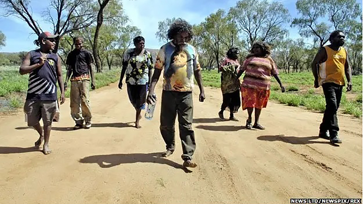 A recent photograph of the family taken just outside Alice Springs for a news article